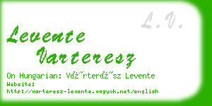 levente varteresz business card